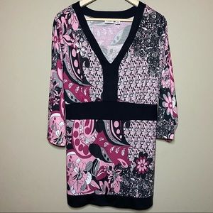 24W Blouse Top Black Sleeve Floral 3 